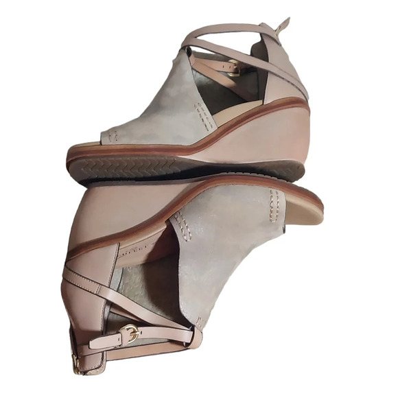 Naked Feet‎ Crux Leather Suede Strappy Wedge Sandals - Picture 8 of 16